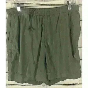 Eddie Bauer Sports Mens Size M Green Shorts Drawstring with Pockets